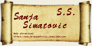 Sanja Simatović vizit kartica